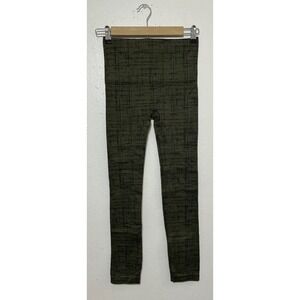 Spanx Look At Me Now Leggings Olive/Black Medium Stretch Casual Goth Grunge Punk